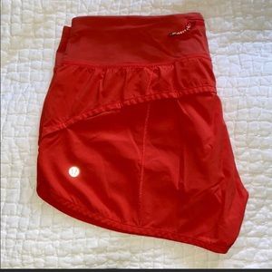 Red speed up shorts